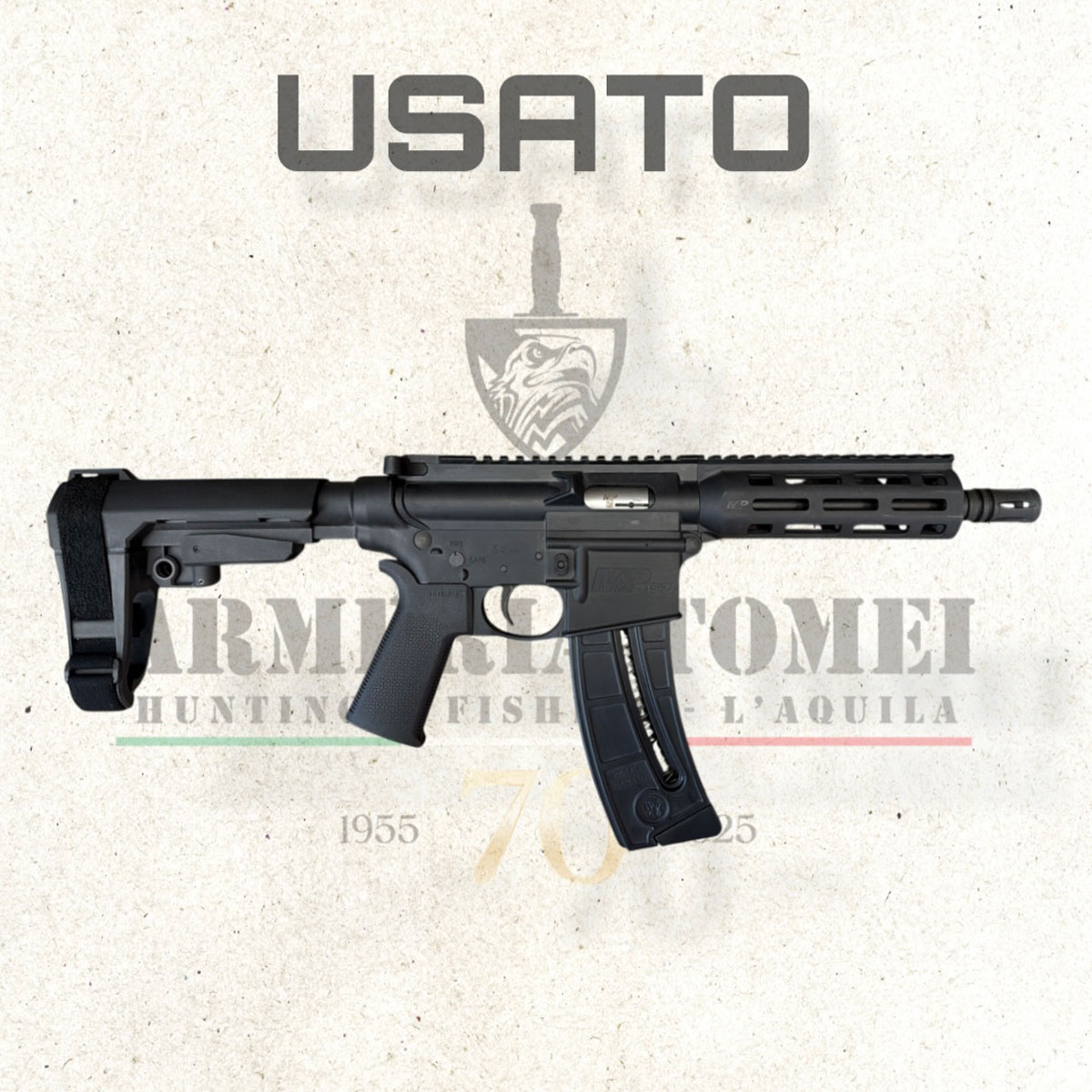 USATO - CARABINA - SMITH & WESSON MOD. M&P15-22P BRACE PISTOL cal. 22LR