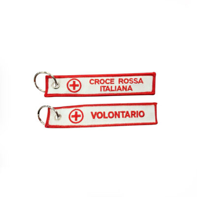 PORTACHIAVI RICAMATO CROCE ROSSA ITALIANA | VOLONTARIO