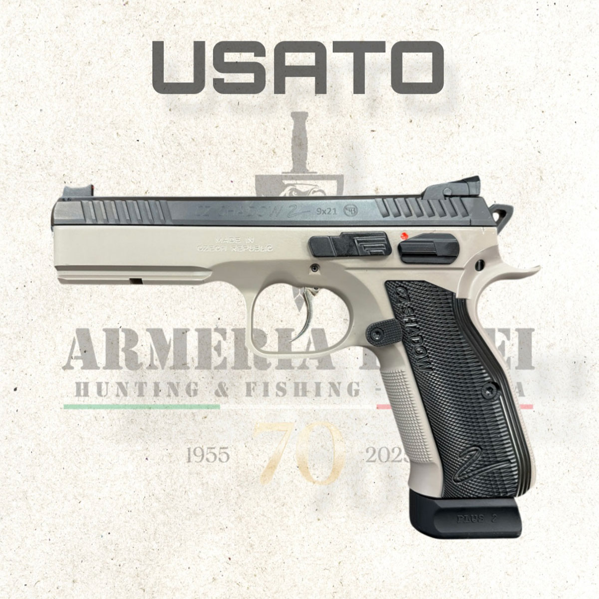 USATO - PISTOLA - CZ MOD. SHADOW 2 URBAN GREY cal. 9x21