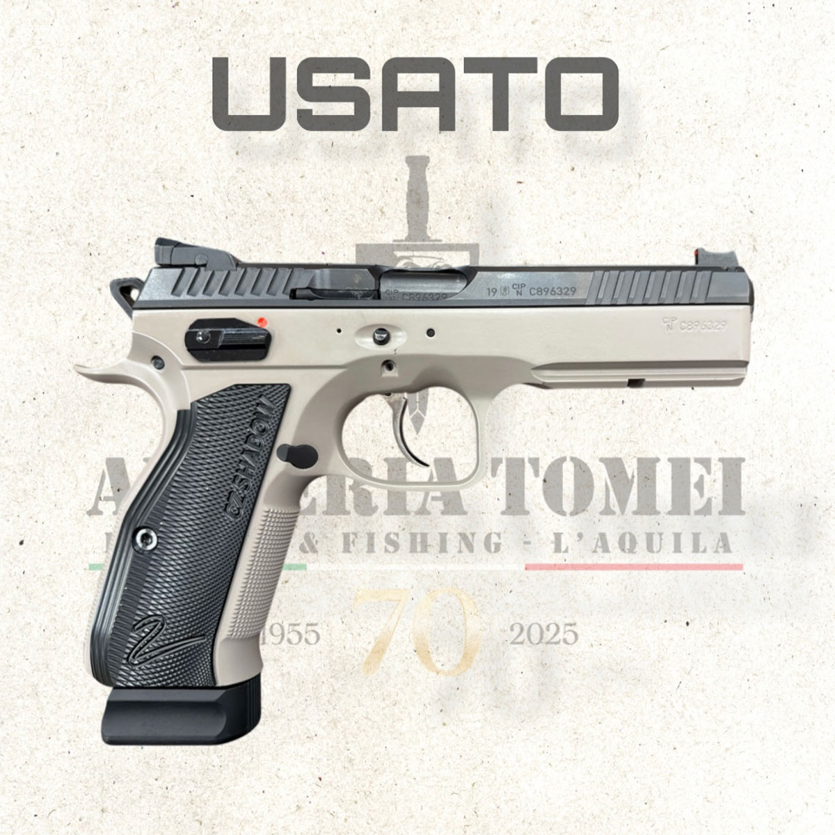 USATO - PISTOLA - CZ MOD. SHADOW 2 URBAN GREY cal. 9x21 - immagine 2