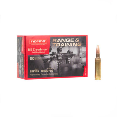 MUNIZIONI - NORMA - RANGE & TRAINING 6,5 Creedmoor | Full Mertal Jacket | 8,0g 124gr