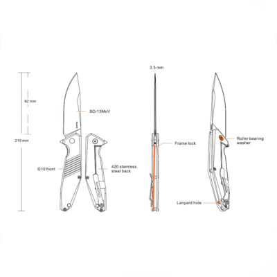 Alternative view of COLTELLO - RUIKE - D191-B Folding Pocket Knives | Black