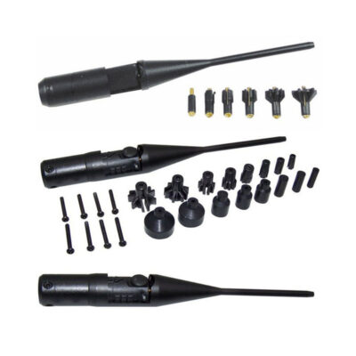 COLLIMATORE LASER UNIVERSALE CON 5 ADATTATORI PER CARABINA – 1 CACCIAVITE E 3 BATTERIE AG13