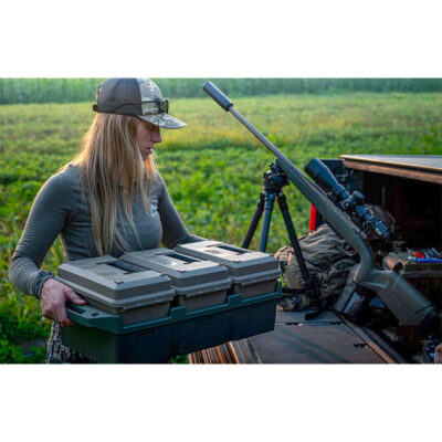 Alternative view of MTM CASE GUARD - 3-CAN AMMO CRATE | Green Army