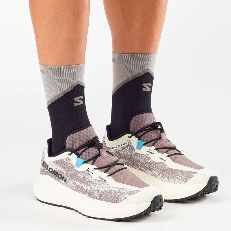SALOMON - UOMO - AERO GLIDE 4 GRVL Vanilla Ice/Blak/Iron - immagine 4