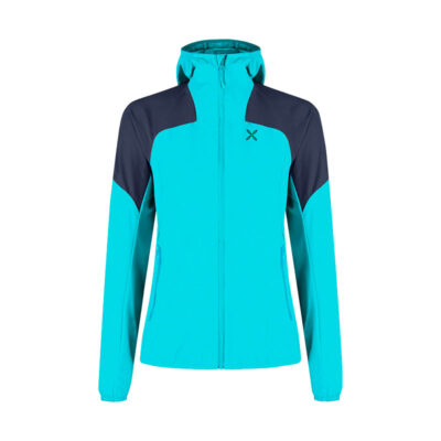GIACCA - DONNA - MONTURA - RISE HOODED JACKET WOMAN Turquoise/Graphite Blue