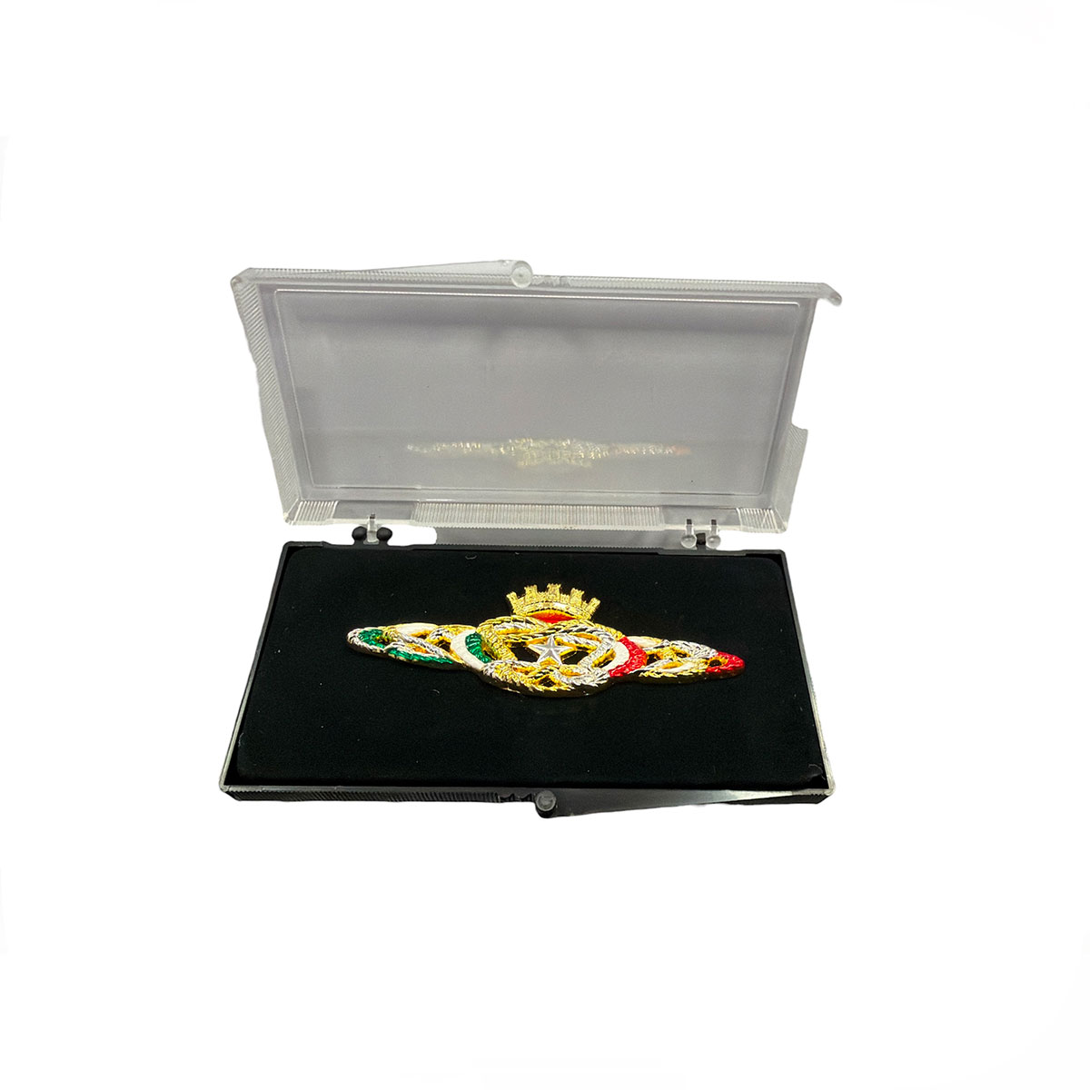 DISTINTIVO D'ONORE PER IL PERSONALE IN CONGEDO DELLE FORZE ARMATE | CON COFANETTO (CON MORSETTI) 8×3 cm - immagine 3