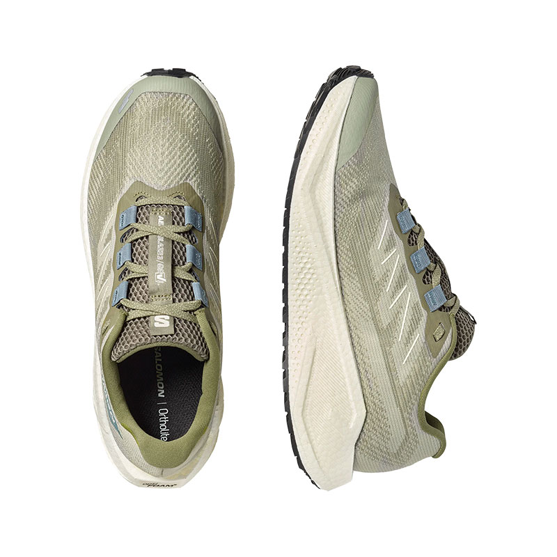 SALOMON - UOMO - AERO BLAZE 3 GRVL Tea / Vanilla Ice / Deep Lichen Green - immagine 2