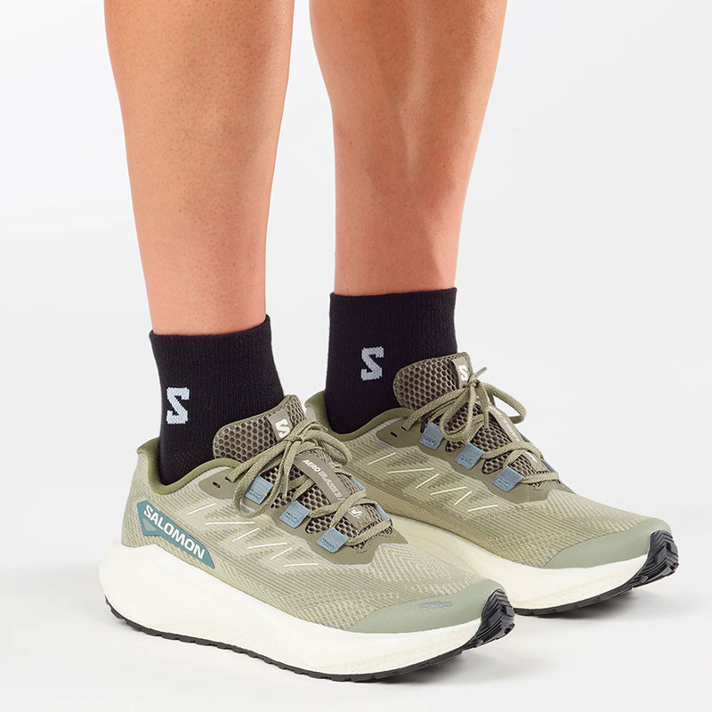 SALOMON - UOMO - AERO BLAZE 3 GRVL Tea / Vanilla Ice / Deep Lichen Green - immagine 4