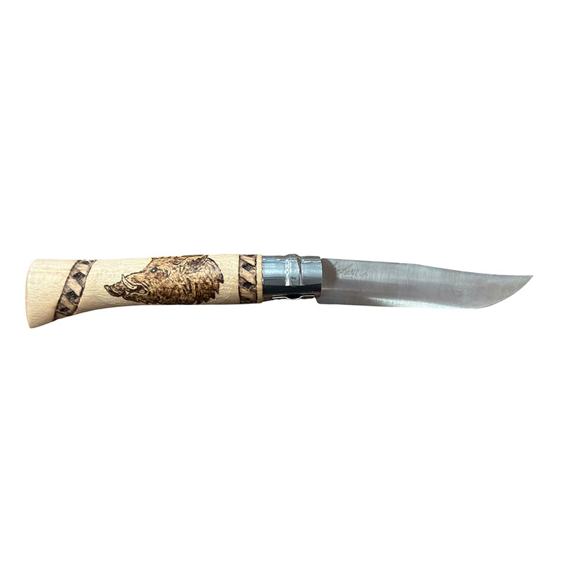 COLTELLO - OPINEL - N.10 INOX REALIZZATO A MANO | CINGHIALE - immagine 2