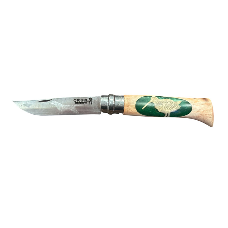 COLTELLO - OPINEL - N.8 CARBONE REALIZZATO A MANO | BECCACCIA
