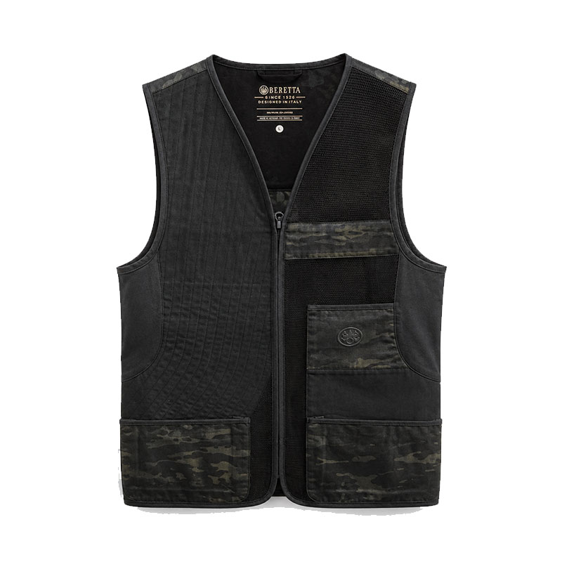 GILET DA TIRO - BERETTA - 500 YEARS LOGO CELEBRATIVO CAMO | EDIZIONE LIMITATA | Multicam Black