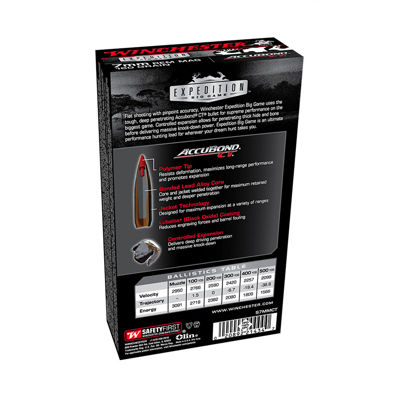 WINCHESTER - EXPEDITION BIG GAME | 7MM REM MAG 160GR | ACCUBOND CT - immagine 3