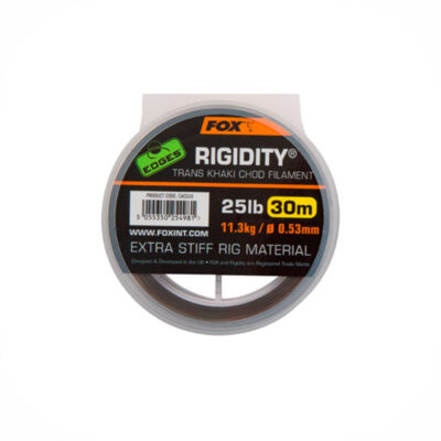 FOX - EDGES™ RIGIDITY® TRANS KHAKI CHOD FILAMENT | 30lb 30m 13.6kg / ø 0.57mm | EXTRA STIFF RIG MATERIAL