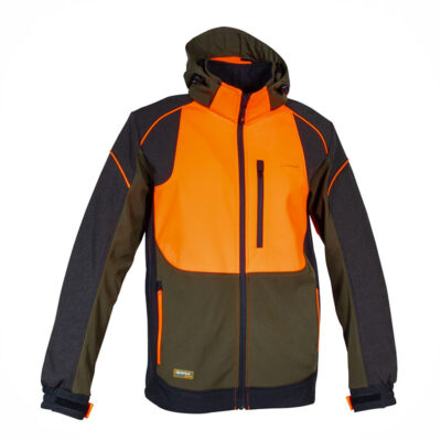 GIACCA SOFTSHELL - COFRA® - SEEWALD Fango/Nero/Arancione