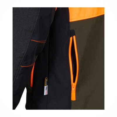 GIACCA SOFTSHELL - COFRA® - SEEWALD Fango/Nero/Arancione - immagine 6