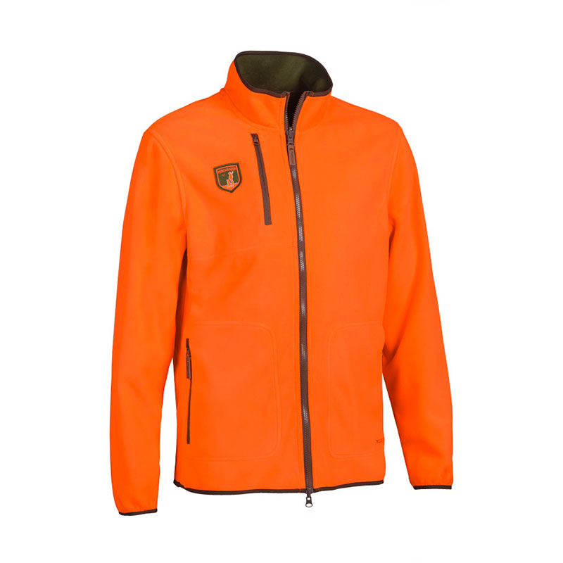 PERCUSSION - GIACCA IN PILE REVERSIBILE FINLANDE Kaki/Orange