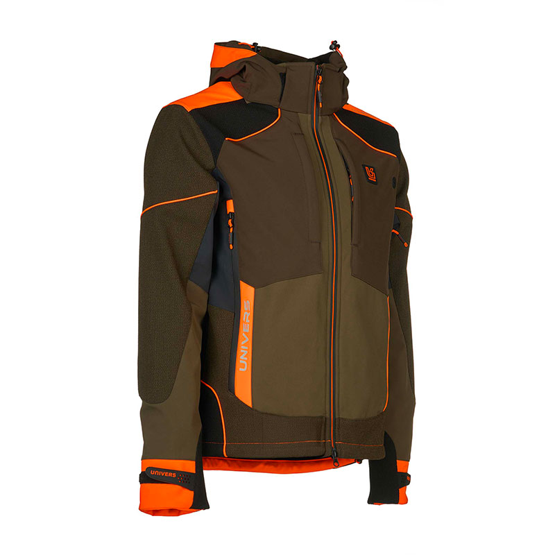 GIACCA - UNIVERS - CACCIA K2 SOFTSHELL U-TEX Verde/Arancio - immagine 4