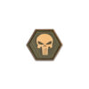 OPENLAND TACTICAL NERG - PATCH IN GOMMA HEXAGON SKULL PUNISHER | OD GREEN