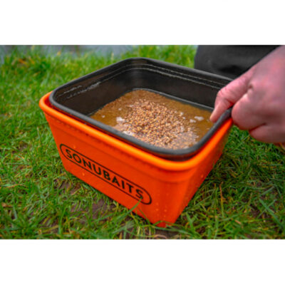 SONUBAITS - EVA BAIT TUB & STRAINER SET | SMALL 1L (SET CONTENITORE + SETACCIO) - immagine 5