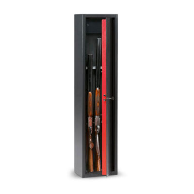 TECHNOMAX - TECHNOSAFE CASSAFORTE PORTAFUCILI A CHIAVE PER 5 ARMI CON TESORETTO | mm 1380x315x220