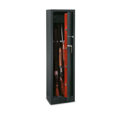 TECHNOMAX - TECHNOSAFE CASSAFORTE PORTAFUCILI A CHIAVE PER 10 ARMI CON TESORETTO | mm 1450x535x320