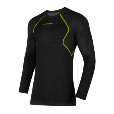 MAGLIA - LA SPORTIVA - UOMO - WOOL40 AERO LONGSLEEVE M Black/Yellow