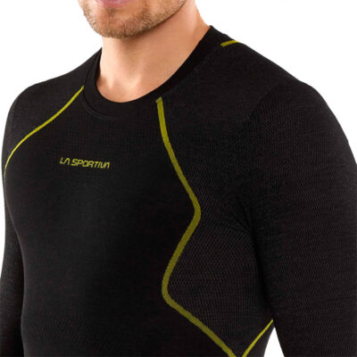 MAGLIA - LA SPORTIVA - UOMO - WOOL40 AERO LONGSLEEVE M Black/Yellow - immagine 3