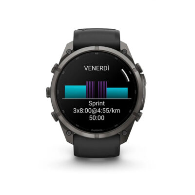 OROLOGIO - GARMIN - FĒNIX® 9 PRO | 51MM | AMOLED | Titanio DLC Carbon Gray con cinturino in silicone Black/Pebble Gray - immagine 9