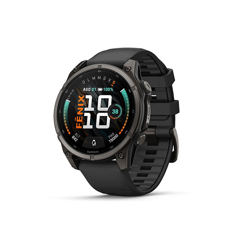 OROLOGIO - GARMIN - FĒNIX® 9 | 47MM | Titanio DLC Carbon Gray con cinturino in silicone Black