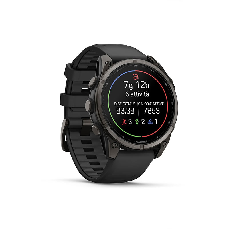 OROLOGIO - GARMIN - FĒNIX® 9 | 47MM | Titanio DLC Carbon Gray con cinturino in silicone Black - immagine 3