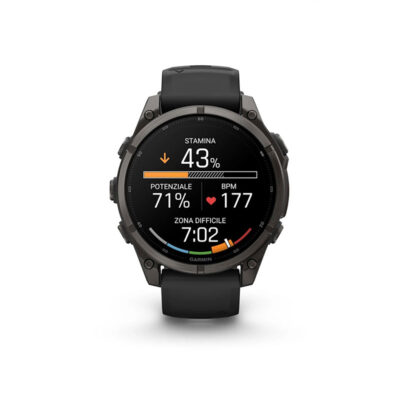 OROLOGIO - GARMIN - FĒNIX® 9 | 47MM | Titanio DLC Carbon Gray con cinturino in silicone Black - immagine 4