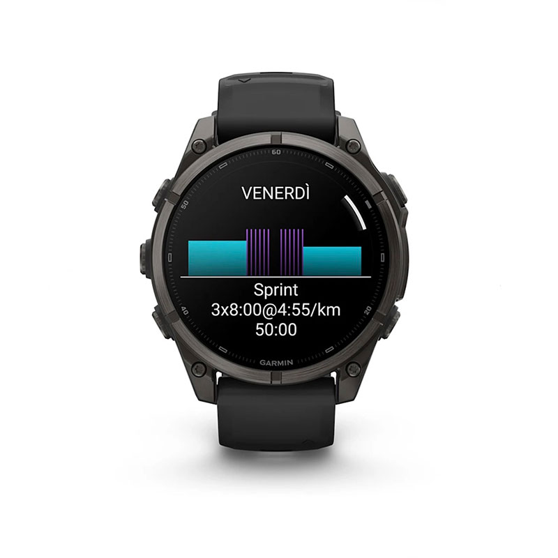 OROLOGIO - GARMIN - FĒNIX® 9 | 47MM | Titanio DLC Carbon Gray con cinturino in silicone Black - immagine 9