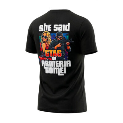 T-SHIRT - ARMERIA TOMEI x GTA 6 | "SHE SAID GTA 6 or ARMERIA TOMEI" | LIMITED EDITION - immagine 2