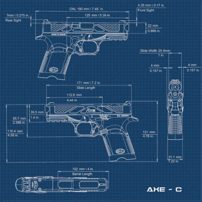 PISTOLA - BUL ARMORY - AXE C BLACK | 9MM - immagine 6
