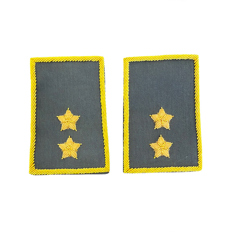 GUARDIA DI FINANZA - TUBOLARI TENENTE RICAMATI IN CANOTTIGLIA (COPPIA)